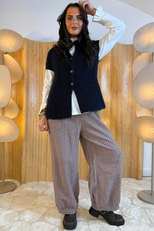 Laney Cap Sleeve Cardigan Navy